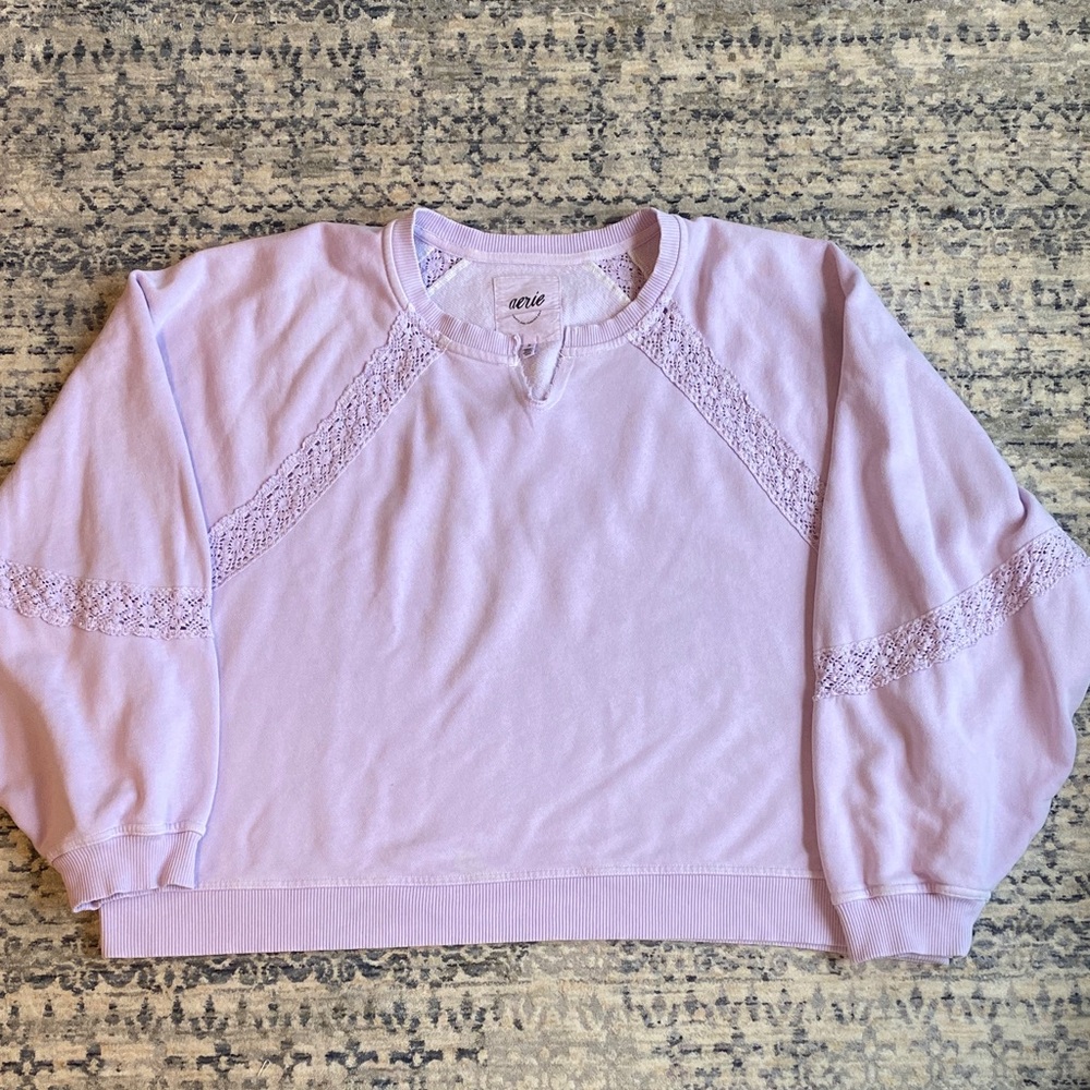 aerie Lace-Trim Pullover